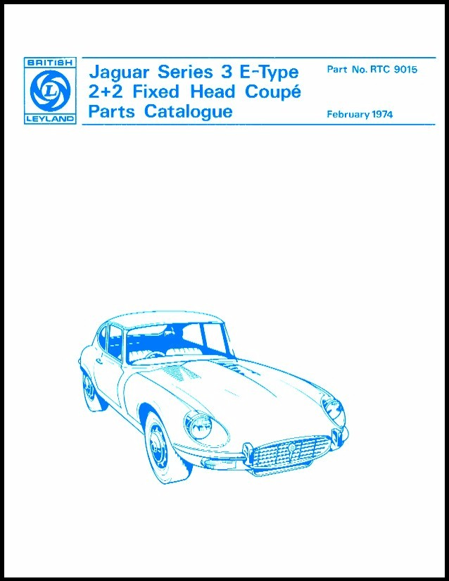 Jaguar V-12 2+2 Official parts catalog